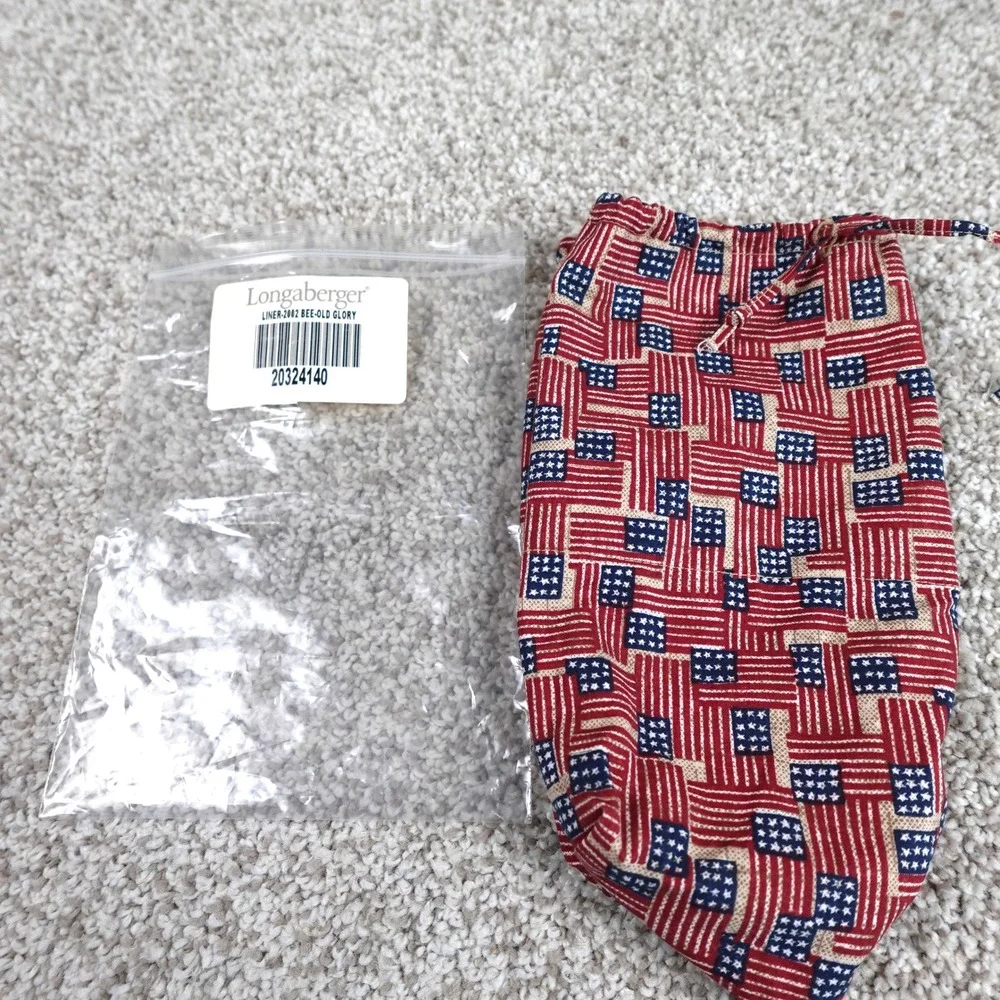 Longaberger 2002 Bee Basket Liner Old Glory American Flag Patriotic 20324140